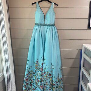 Sherri Hill Column Gown with Overskirt